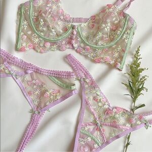 For Love and Lemons Tutti Frutti Strawberry Shimmer 3 pc set